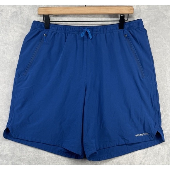 Patagonia Other - Patagonia Nine Trails Athletic Shorts Blue Stretch Lightweight 8" Men's Size L